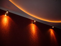 Потолок с элементами подсветки